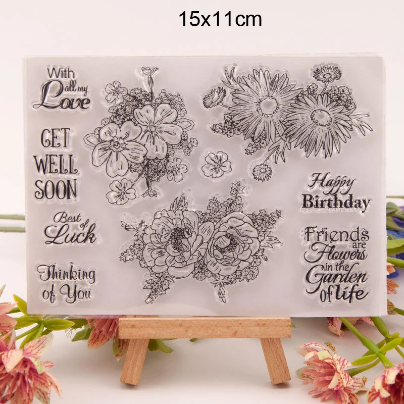 Friends Flower Clear Stamps