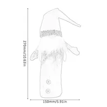 Рождественские украшения безликие куклы бутылки для вина набор шампанского вышивка старые сумки для игрушек праздничное платье