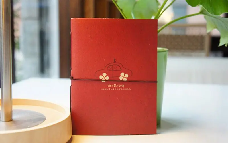 

Vintage Clover Notebook Kids Notepad Portable Book Diary Weekly Planner