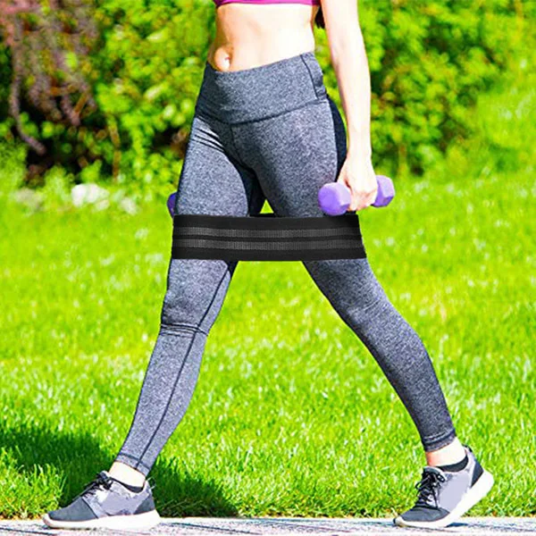 Unisex Hip Circle Loop Belt Resistance Non-slip Band Fitness Gym for Legs Thigh Butt Squat FOU99