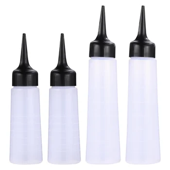 

4pcs Delicate Durable Useful Hair Coloring Bottle Hair Dye Bottle Refillable Container for Barber Salom Shop