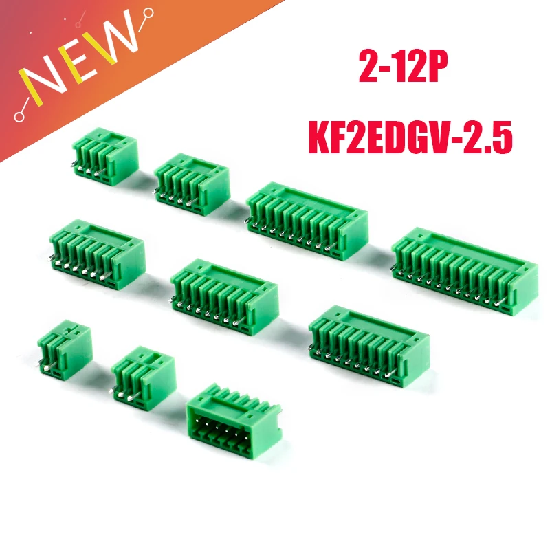 5PCS KF2EDGV-2.5 Straight pin socket kf2edgv spacing 2.5mm 2p 3P 4P 5p 6-12P suitable for kf2edgk plug | Обустройство дома