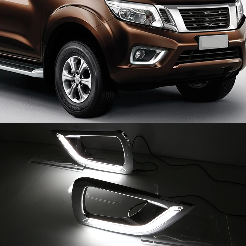 Автомобильная проблесковая 1 комплект для Nissan Navara NP300 2015 2016 2017 2018 светодиодный DRL