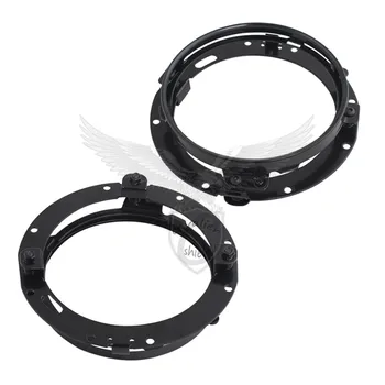 

2Pcs Motorcycle 7 Inch LED headlight Round Cover Mounting Ring Bracket Adapter Guard For Harley Touring Sportster Dyna Softail