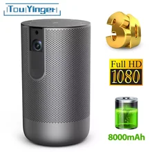 TouYinger – mini projecteur K3 DLP, Android 7.1, 2 go + 16 go, 3D actif, batterie 8000mAh, USB, WIFI, 1080P, 4K, pour l'extérieur
