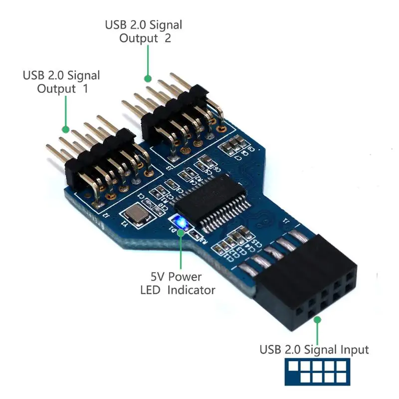 4 порта USB2.0 концентратор разветвитель классические цвета и простой прочный дизайн с Светодиодный индикатор для рабочего стола U диск клавиатура мышь