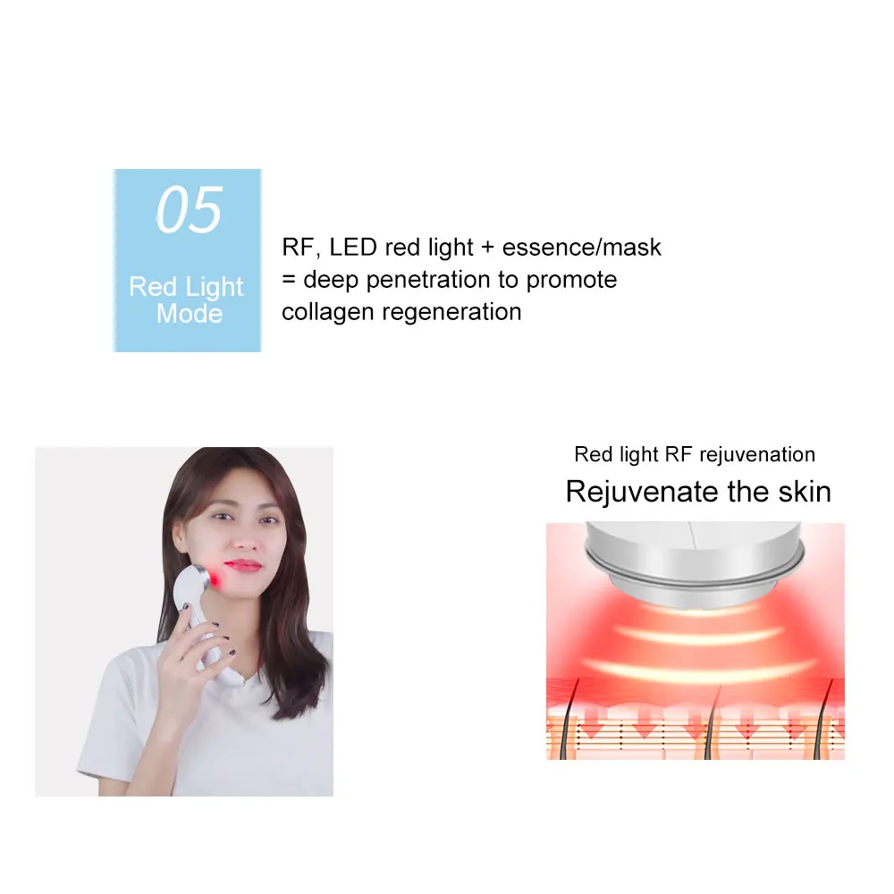 MISMON 308C RF EMS Skin Care Tool Spa Home Use Device Massager for Face Radio Frequency Beauty Appliances Face Lift Device