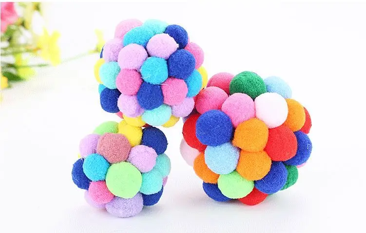 1 шт. S/M/L новая игрушка для Питомца Кошка красочные колокольчики ручной работы надувной шар интерактивная игрушка Кот плюшевые игрушки для забавных царапин Каттен спелгоед