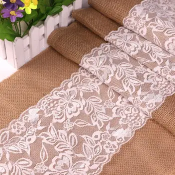 

Table Runner Jute Cloth Lace Linen Tablecloth for Party Wedding Accessories