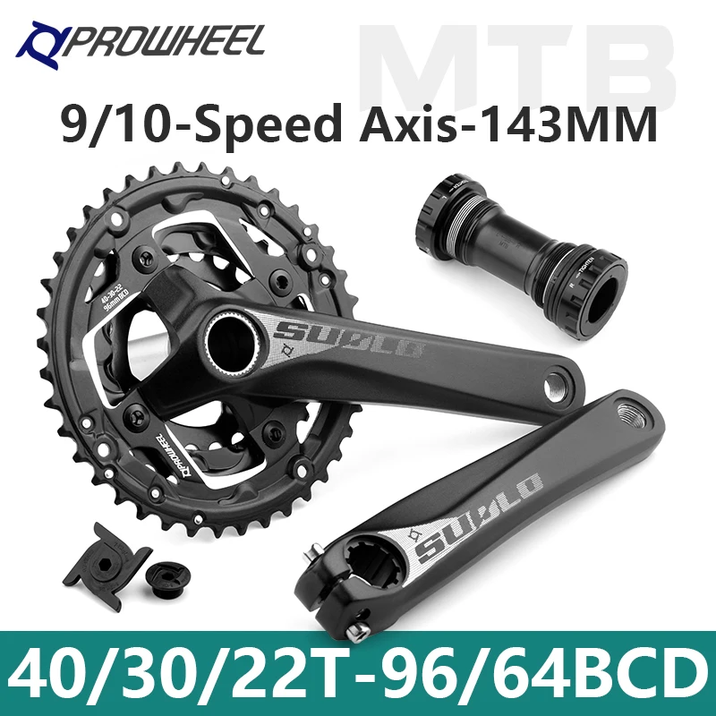 Prowheel Mountain Bike Crankset 9/10 Speed 170mm Crank Arm 243242t