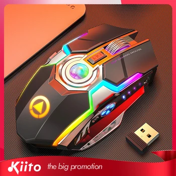 

KIITO M4-1 Ergonomic Wireless Gaming Mouse LED Bluetooth Computer Mouse Game Mice Silent Mause With Backlight For PC Laptop
