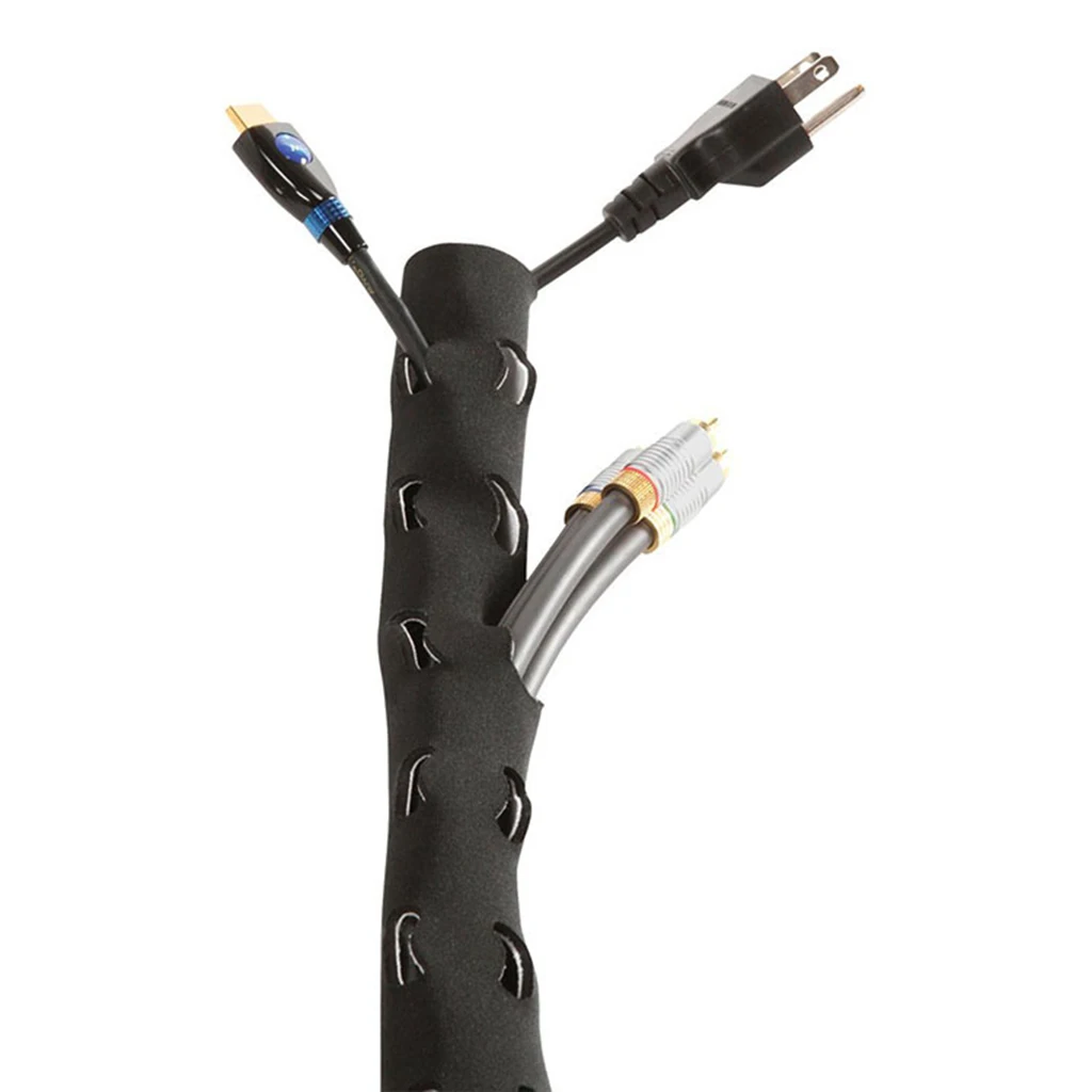 1m Cable Management Organizer Neoprene Cable Cord Wire Cover Hider Sleeves