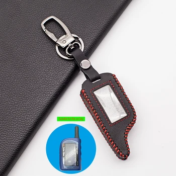

High Quality Carrying 100% Leather Key Case Cover for Scher Khan magicar 4 3 M4 M3 Two Way Car Alarm Cover Holder