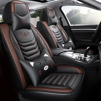 

Full Coverage Eco-leather auto seats covers PU Leather Car Seat Covers for toyota land cruiser 100 120 200 lc200 mark 2