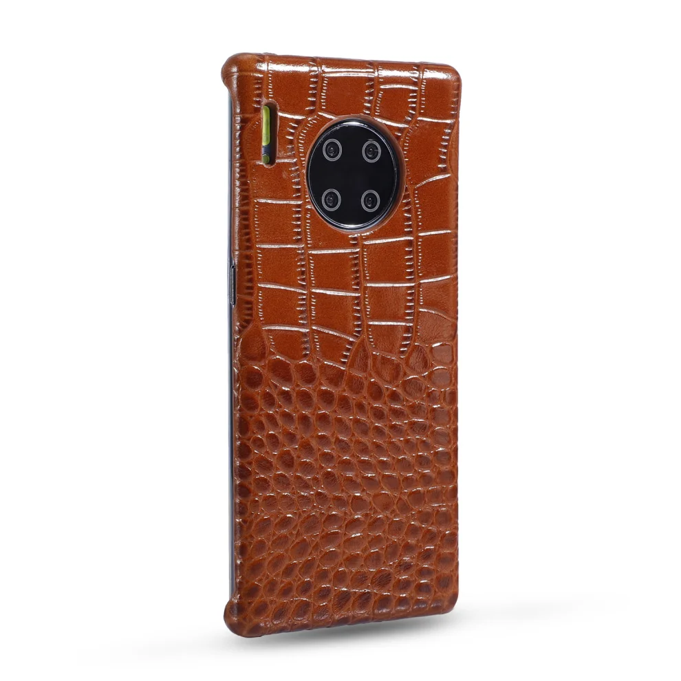 Роскошный чехол для huawei mate 30 Pro, Винтажный чехол с крокодиловым узором, чехол из натуральной кожи для huawei mate 30, защитная задняя крышка