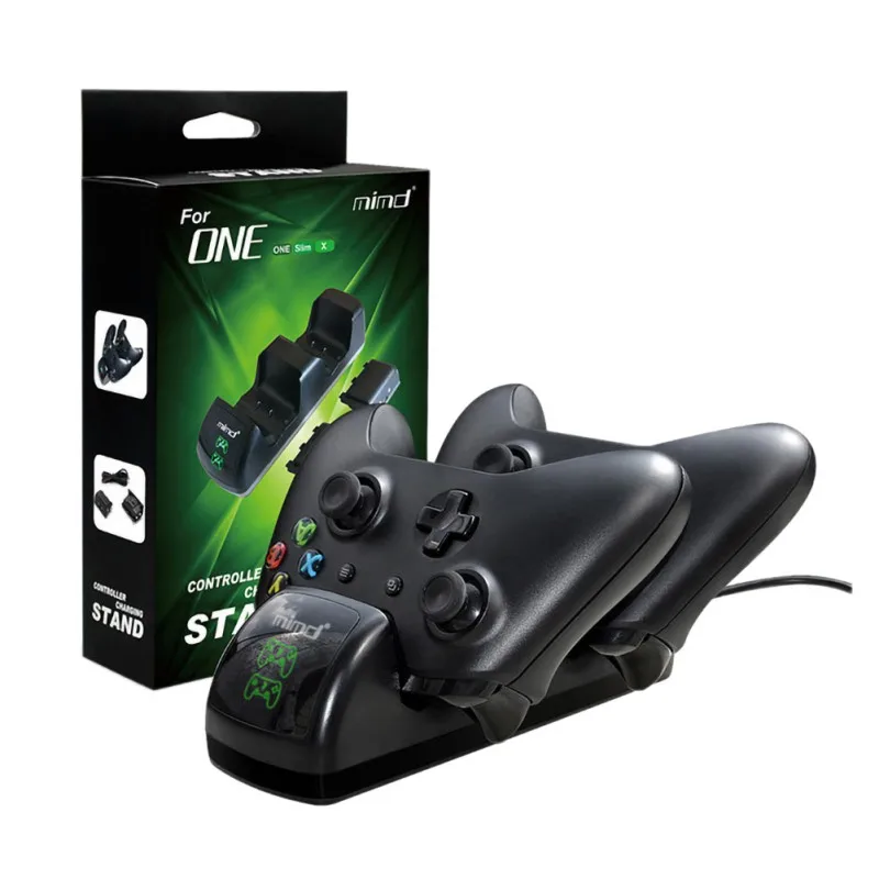 Fosmon Xbox One/One X/One S зарядное устройство контроллера, [двойной слот] высокоскоростная док-станция/C