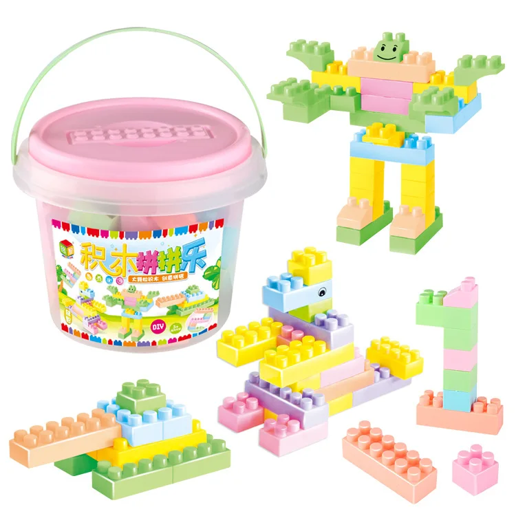 

Children's Early Education Plastic Plug-in Building Blocks Baby's Plug-in Barrel Building Blocks Toys
