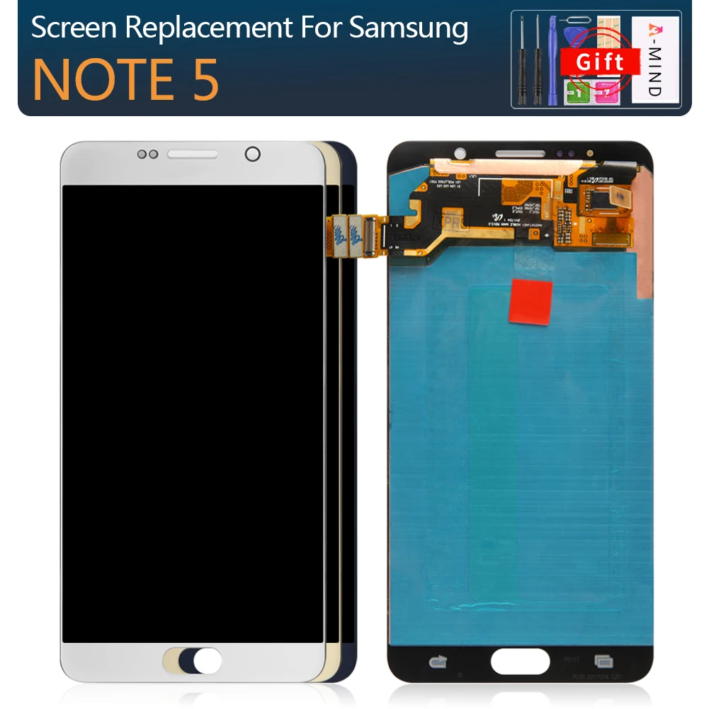Высококачественный ЖК-дисплей для samsung Galaxy Note 5 N9200 N920T N920A N920I N920G с сенсорным экраном дигитайзер для Note5 Phone lcd