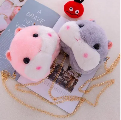 new small fresh literary dumb cute hamster coin purse girl cute crossbody shoulder bag