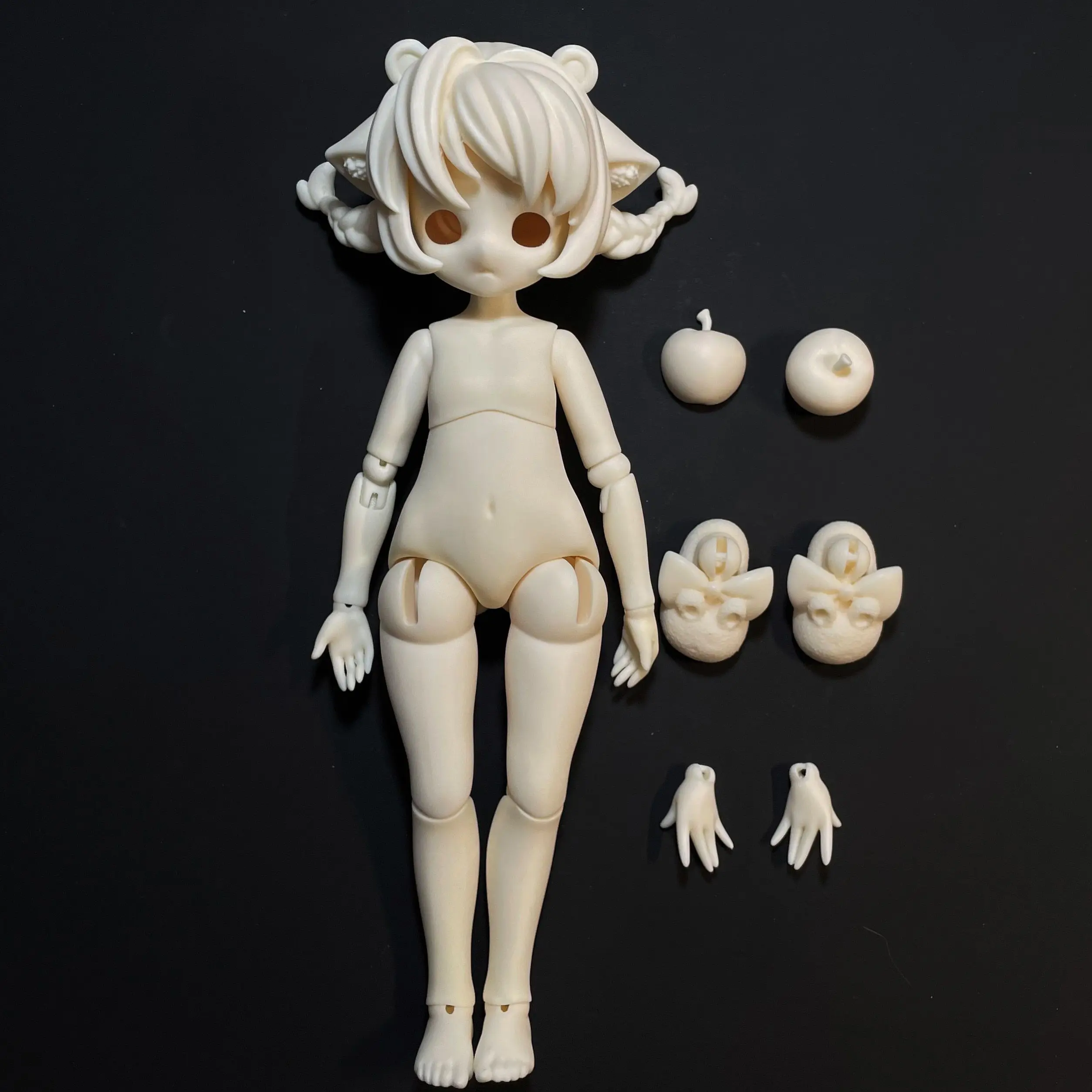 GaoshunBJD 1/6 Golden Apple Sio2 Arc resin body mold cute birthday gift anime face resin Qbaby blythe MDD VOLKS DIY makeup