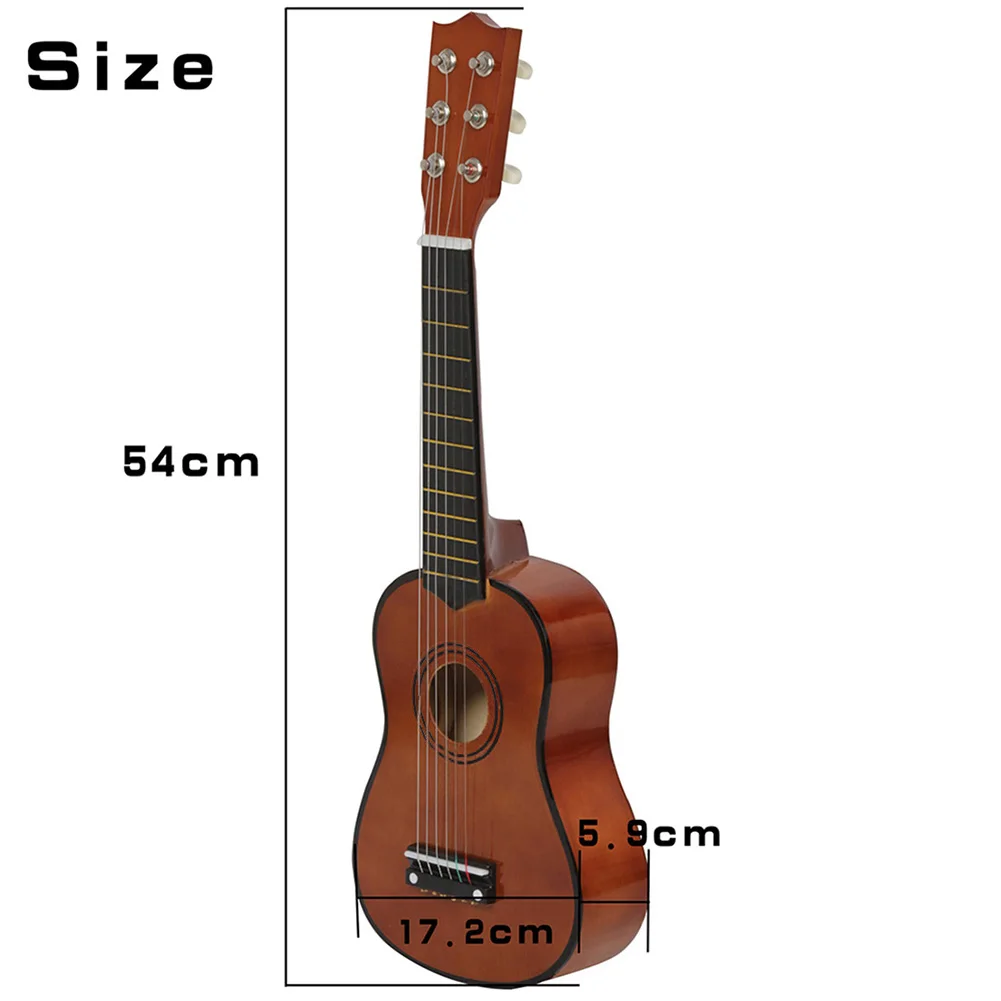 21 Inch Small Bass Acoustic Ukulele 6 Strings Hawaiian Guitar Musical Instruments Mini Guitar with Picks Gig Bag Tuner ukulele set ukulele strap