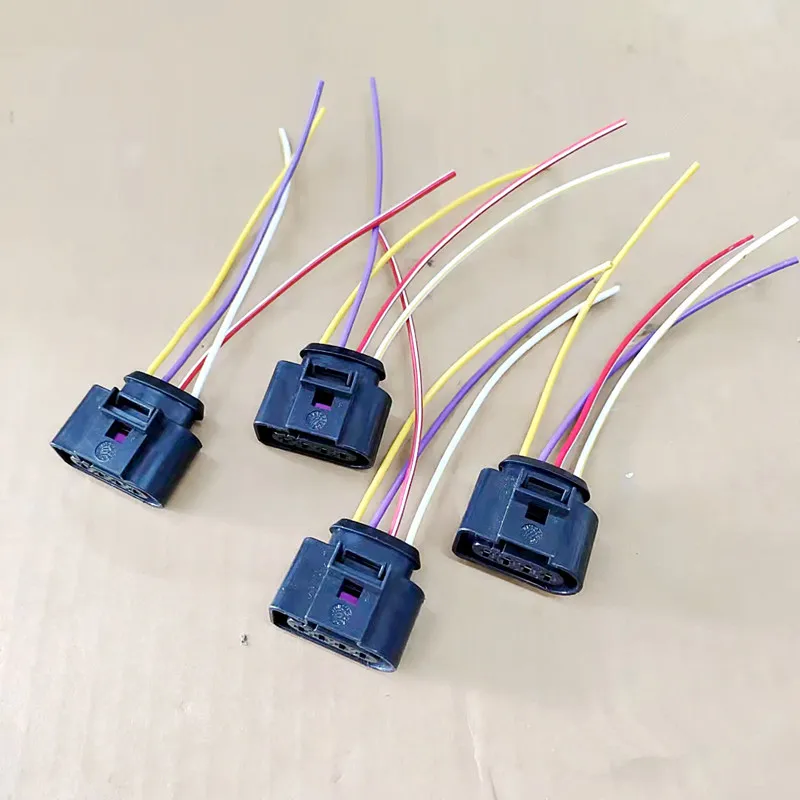 4 Way Female Socket 4b0973724 Ignition Coil Connector Wire Harness