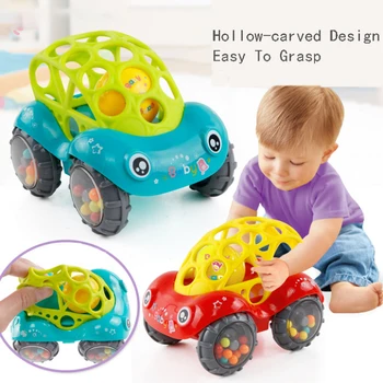 

Baby Car Doll Toy Crib Mobile Bell Rings Grip Gutta Percha Hand Catching Ball s for Newborns 0-12 Months