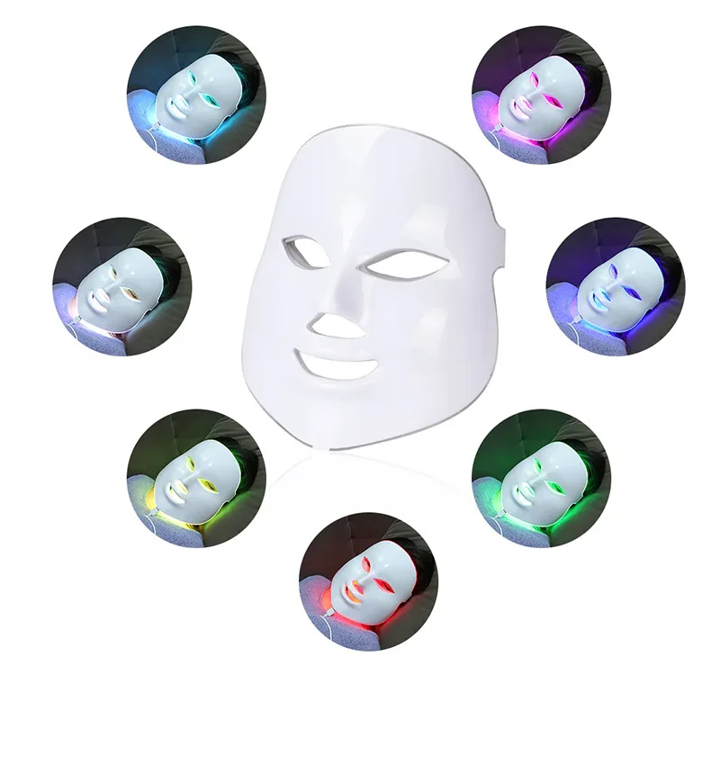 LED Mask Therapy Korean Beauty Photon 7 Colors LED Mask Facial Light Therapy Skin Tighten Skin 1 LED Mask Therapy Korean Beauty Photon 7 Colors LED Mask Facial Light Therapy Skin Tighten Skin 3