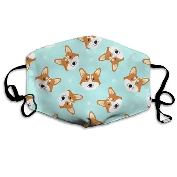 

Mouth Mask Cute Dog Face Corgi Fashion Earloop Face Mask For Kids Teens Men Women Winter Summer