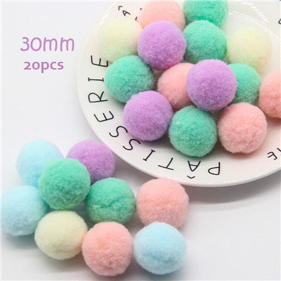 Mini Pompom Balls Fluffy Soft Pom Pom Handmade Kids Toys Wedding Decor DIY Pompoms Sewing Craft Supplies