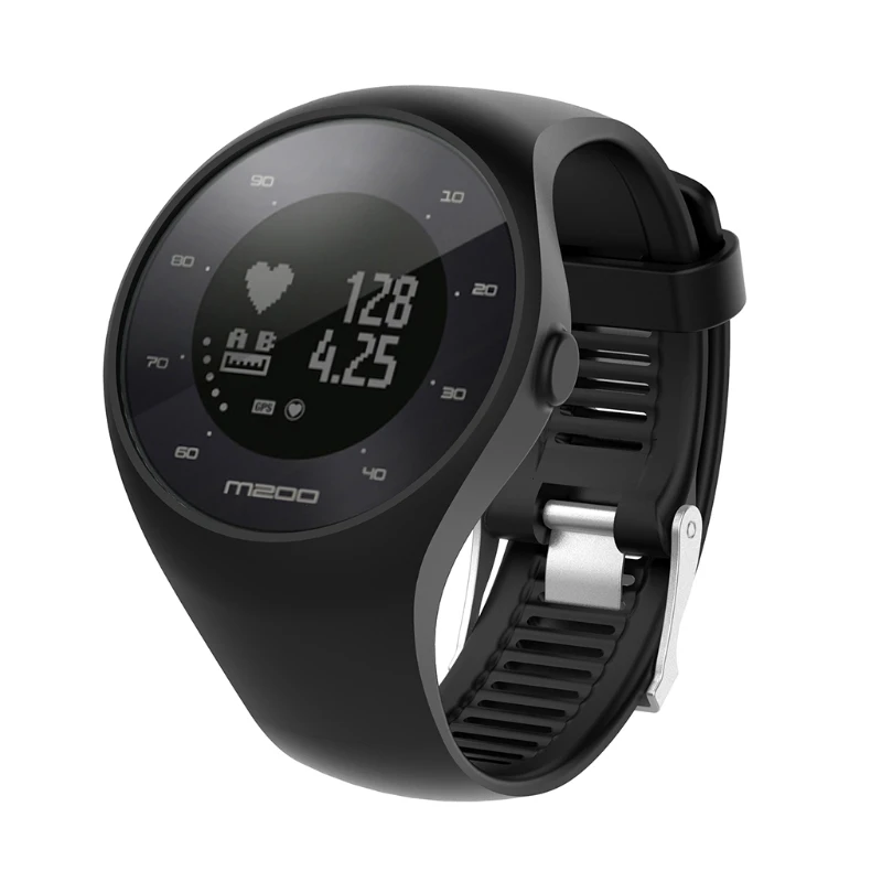 BK Силиконовые часы Браслет замена для Polar M200 gps часы - Цвет: BK