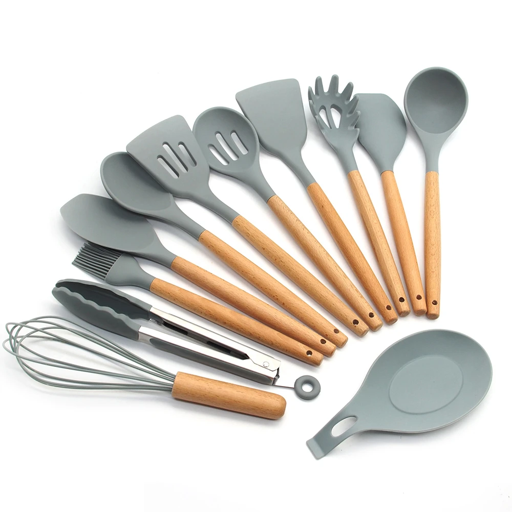 8x Silicone Cooking Utensils Kitchen Utensil Tools Set Non-Stick Stainless Steel 8x Silicone Cooking Utensils Kitchen Utensil Tools Set Non-Stick Stainless Steel