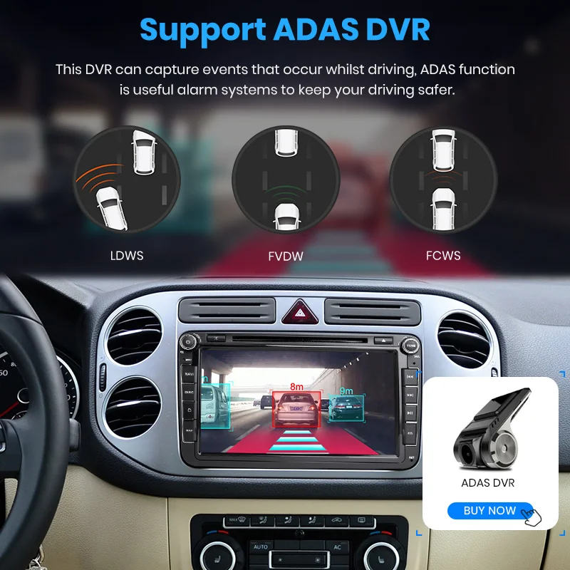 Cheap Junsun 2GB+32GB Android 8.1 Car DVD Radio Multimedia Video Player GPS Navigator for Volkswagen Golf Polo Skoda Seat Tiguan Passa 4