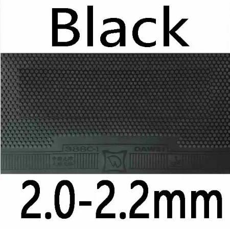 Black 2.0-2.2mm Dawei 388C-1 388C 1 средний pips-out Настольный теннис pingpong Резина с губкой - Цвет: Black 2.0-2.2mm