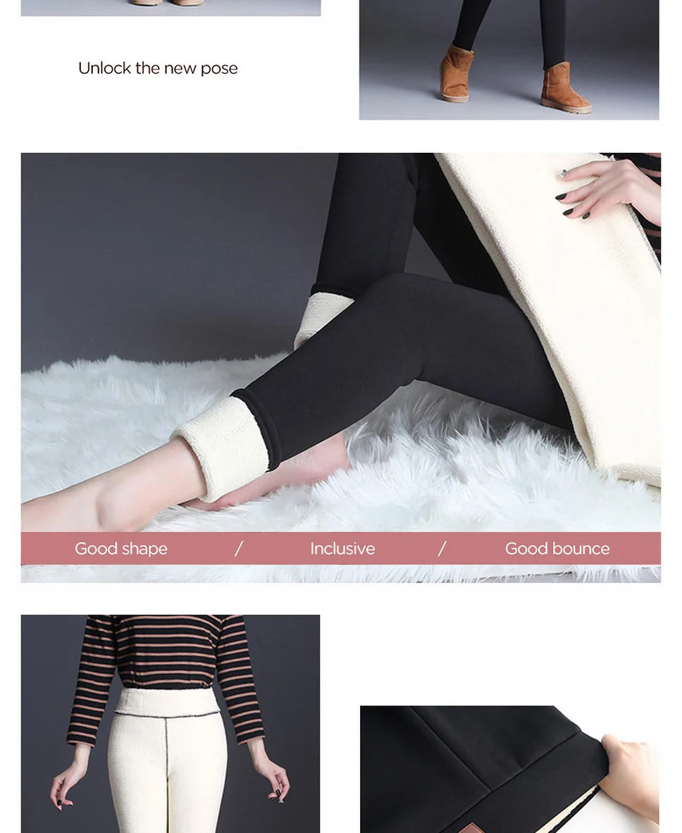 maternity leggings Wool Pants Fashion High Waist Autumn Winter Women Thick Warm Elastic Pants Quality S-5XL Trousers Tight Type Pencil Pants zyia leggings