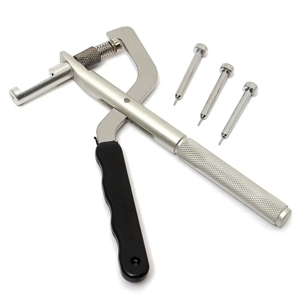 

Watch Repair Tools Kit Watch Band Remover Chain Adjuster Pliers Puncher with 3 Spare Pins Watchmaking Accessories