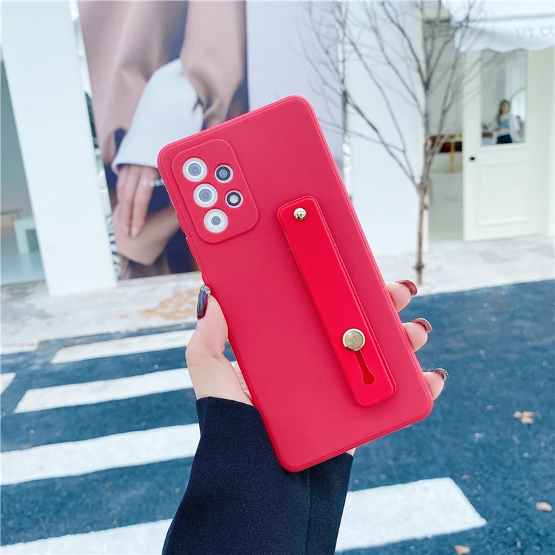 Silicone Wrist Strap Holder Phone Case - Soft & Durable Cover