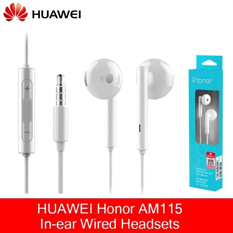 Huawei AM115 наушники металлические с микрофоном Регулятор громкости для Android смартфон для huawei P8 9 10 Mate7 8 9 Honor 5X6X8