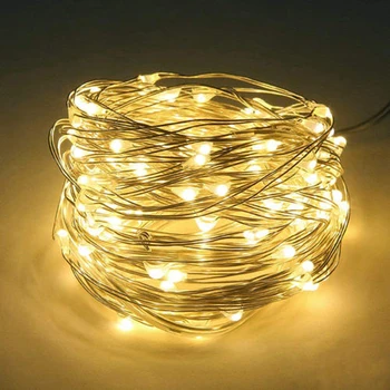 

5M/10M/15M/20M Copper Silver Wire LED String Fairy Lights Holiday Lighting For Christmas Tree Garland Wedding Party Decoration