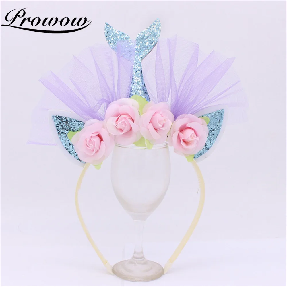 Prowow Children Headwear Mermaid Starfish Headband Girls Beach Party Show Hair Accessories Baby Girl Headband Photography Props