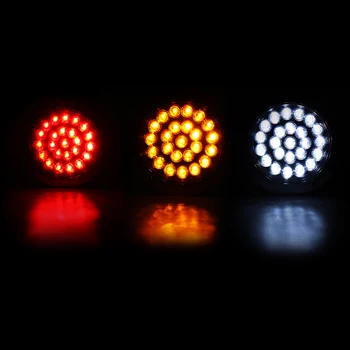 

Hot 1Pcs 24 LEDs Car Side Lihgt White Red Yellow Indicator Stop Rear Tail Lights For Cars/Trucks/Trailers/Boats