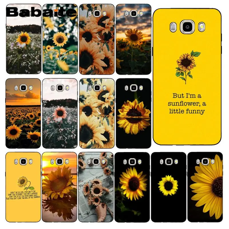 Красивый желтый чехол для телефона Babaite с подсолнухом Samsung Galaxy J7 J6 J8 J4 J4Plus DUO J7NEO J2