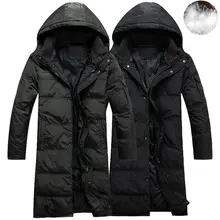 Стиль мужской длинный пуховик с капюшоном мужской теплый пуховик