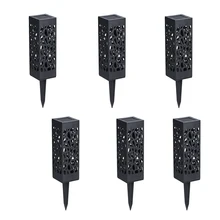 6 шт. Водонепроницаемый Открытый Светодиодный Солнечный Путь колл лампы-фонари сад светодиодный резной солнечный свет для газона освещение для коридоров