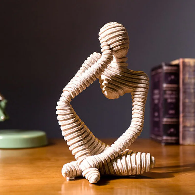 Nordic Style Thinker Sculpture, Abstract Art, Living Room, Wine Cabinet Decoration, Porch Bookshelf, TV Cabinet, Small Ornament