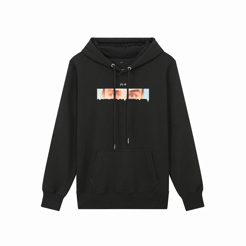 

Men's Merch A4 Hoodies Eyes Print Spring Autumn Long Sleeve Hooded Sweatshirts Casual Loose Cotton Pullovers