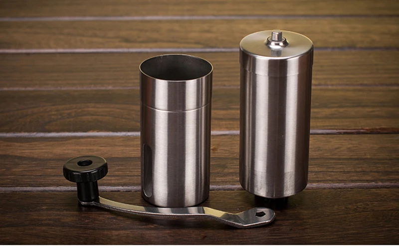 Heaf33ea8c8b847819b025f037e10c478z Silver Coffee Grinder Mini Stainless Steel Hand Manual Handmade Coffee Bean Grinders Mill Kitchen Grinding Coffee Making Tools