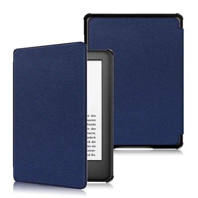 Тёмно-синий Для Amazon, новинка, Kindle, 6 дюймов,, чехол из искусственной кожи, смарт-чехол, ПК, задняя крышка, Жесткий Чехол для Amazon Kindle, 10th, выпущен, Режим сна/пробуждения, A2 - Цвет: Тёмно-синий