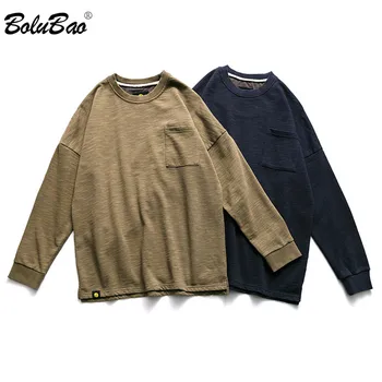 

BOLUBAO Brand Men Printing Sweatshirts 2020 New Autumn Men's Fashion Pocket Fleece Men Brand Sweatshirts Tops