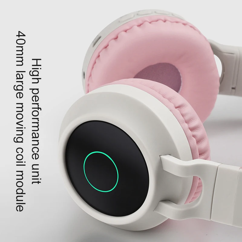 Детские беспроводные bluetooth-наушники с милыми кошачьими ушками, Детские регулируемые складные стерео наушники, детские наушники для мальчиков и девочек